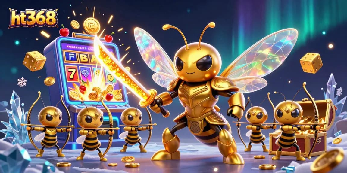 Engage with ht368's thrilling jackpot games featuring an animated hornet samurai and bee archers.