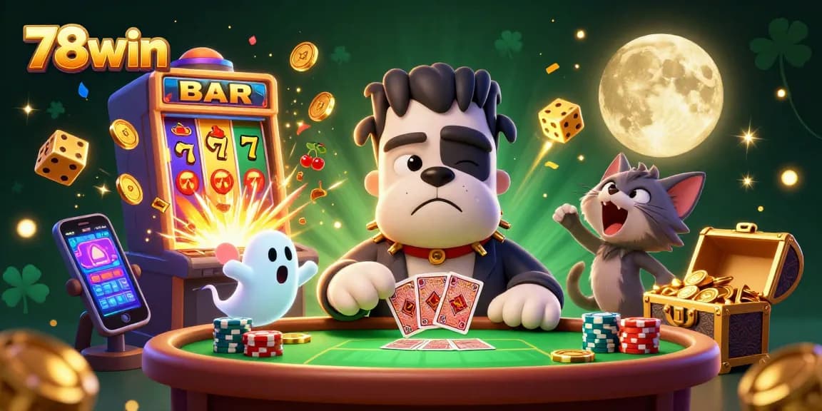 Experience thrilling gameplay at 78win with vibrant casino elements exploding with excitement.