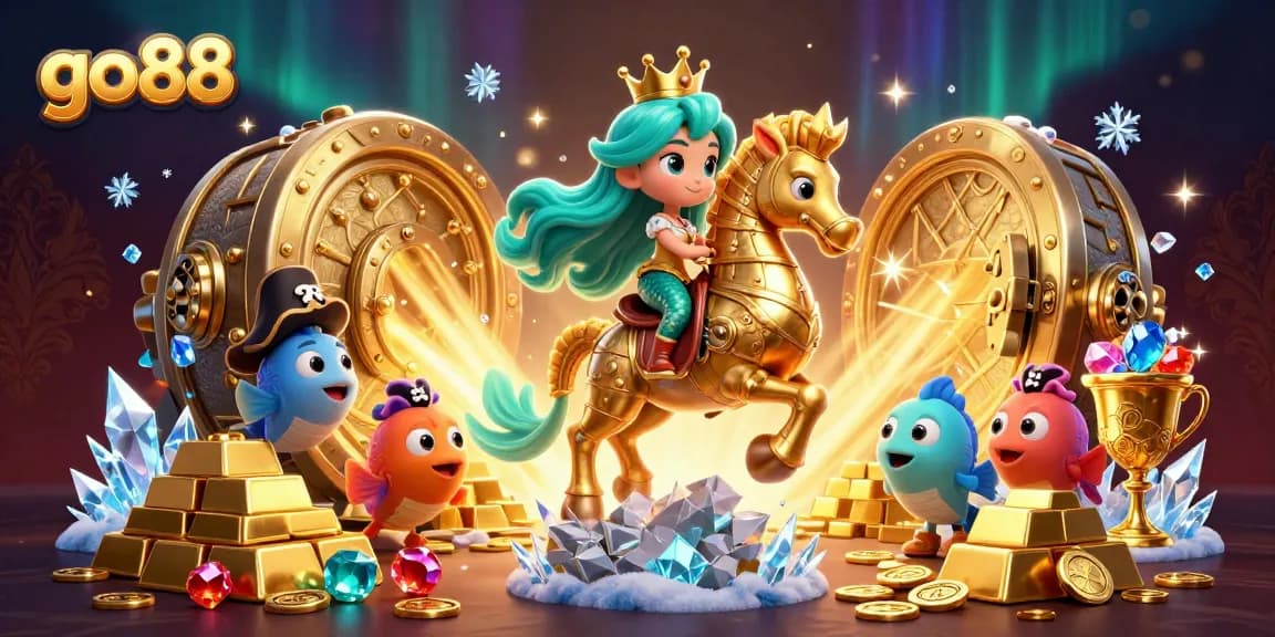 Play go88 and win big while surrounded by treasures in a vibrant underwater scene.