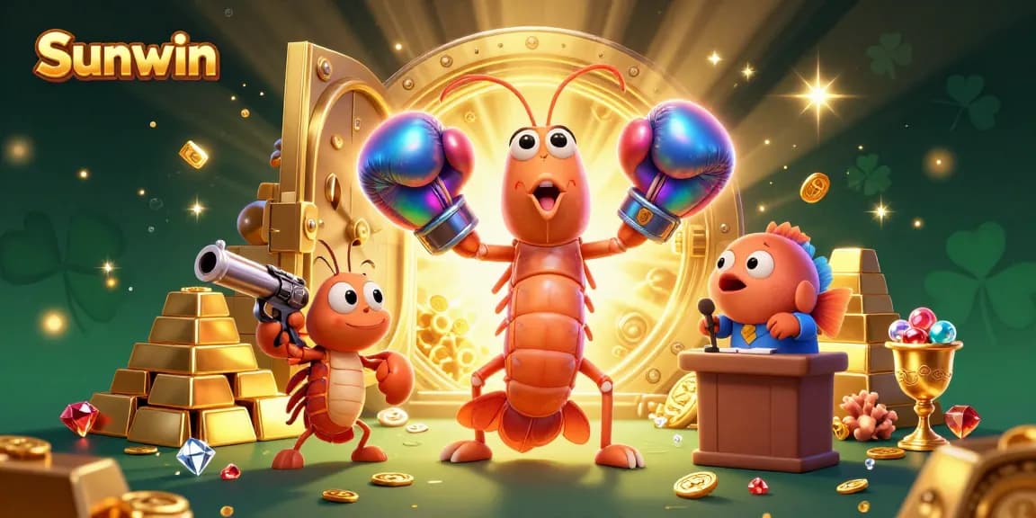 Sunwin offers thrilling online gaming with vibrant characters, gold treasures, and casino excitement.