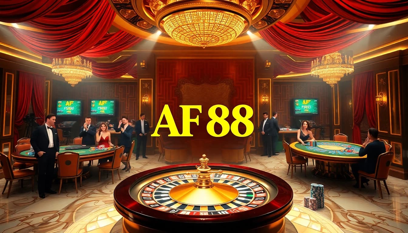 Players celebrating wins at AF 88 casino, showcasing roulette and poker excitement.