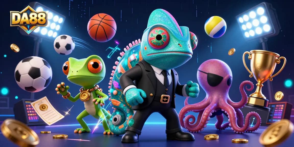Engage with DA88's exhilarating sports betting experience featuring dynamic characters and vibrant action.