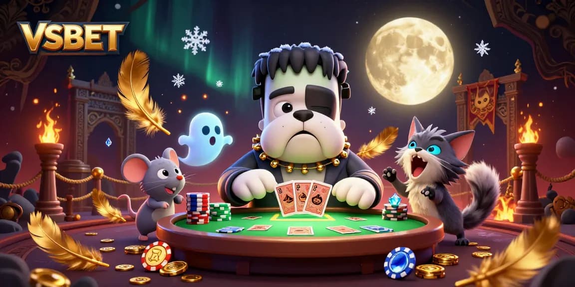 VSBET showcases a vibrant 3D gambling scene with unique characters and dynamic casino elements.