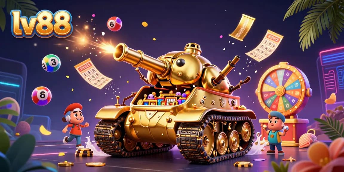 Experience the vibrant world of lv88 with a gold beetle tank casino bursting with excitement and colorful games.