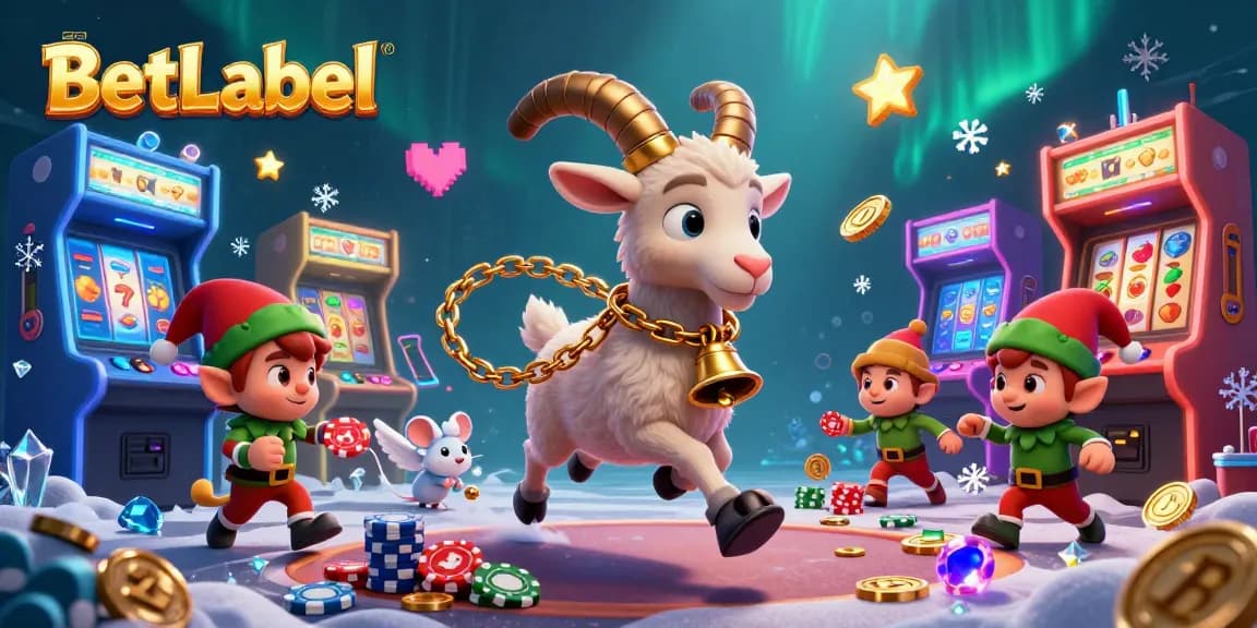 Play exciting games at BetLabel with a Krampus goat, angel mouse, and mischievous elf gremlins