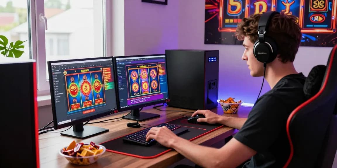 Dynamic gaming experience at credit card casinos with immersive gameplay, colorful slot graphics, and an engaging environment