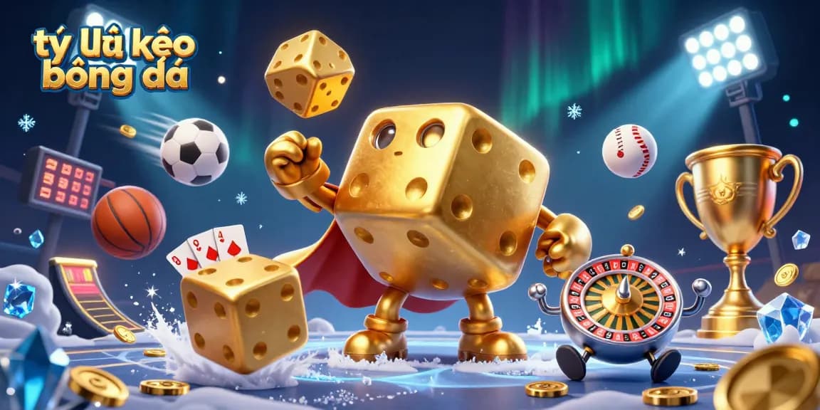 Engage with tỷ lệ kèo bóng đá using dynamic betting elements and vibrant sports imagery.