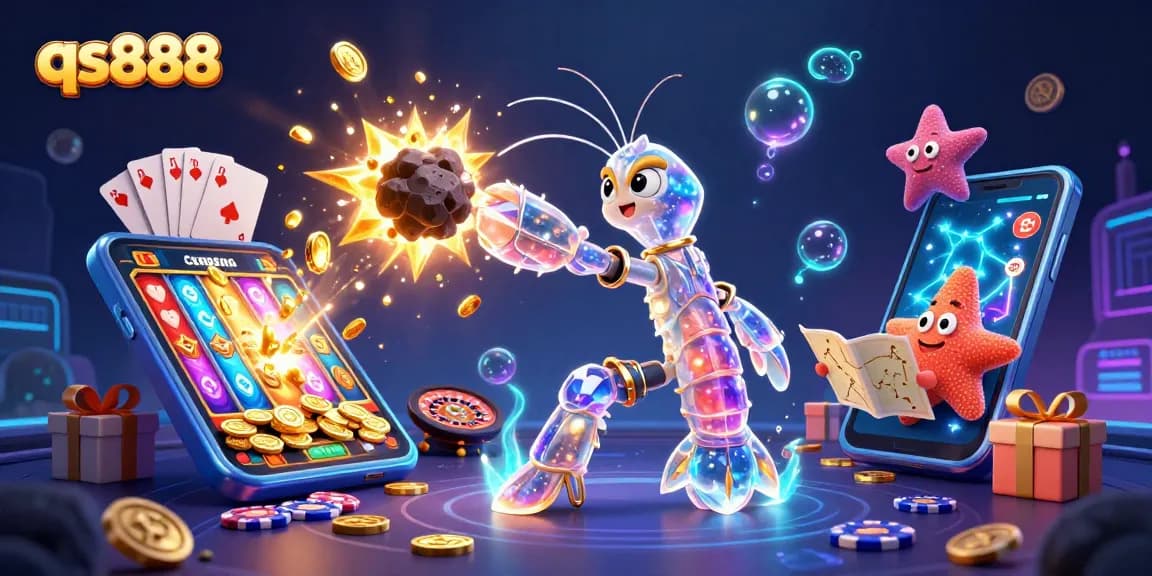 Experience the thrill of qs888 as animated characters navigate an enchanting casino galaxy.
