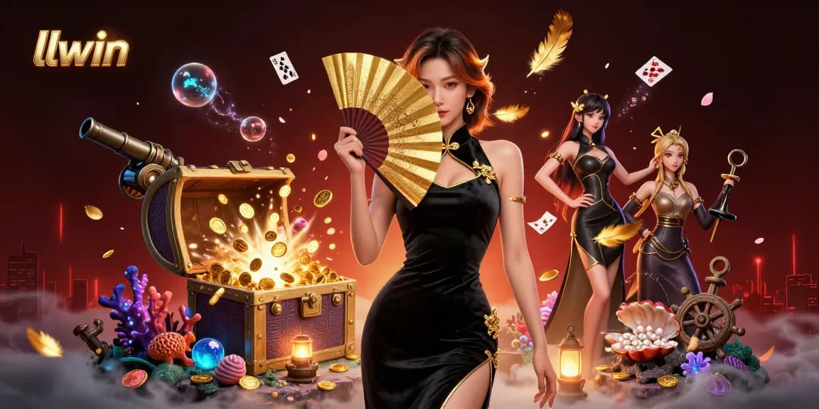 Engaging with LLWIN's immersive casino experience as a captivating woman reveals her strategy.