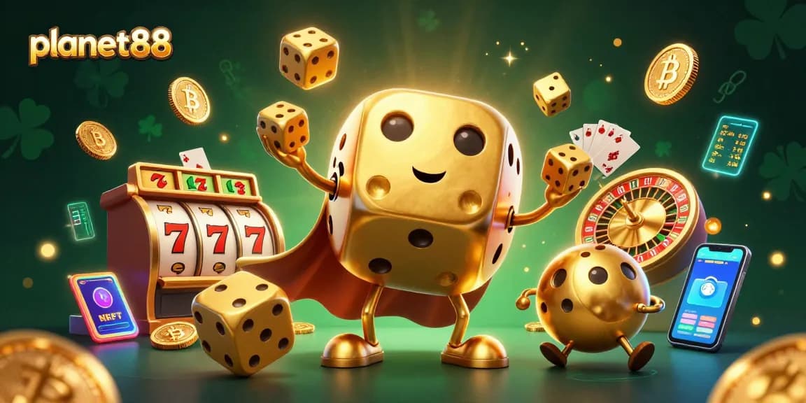 Win big with planet88's thrilling slots adventure featuring vibrant characters and dazzling crypto elements.