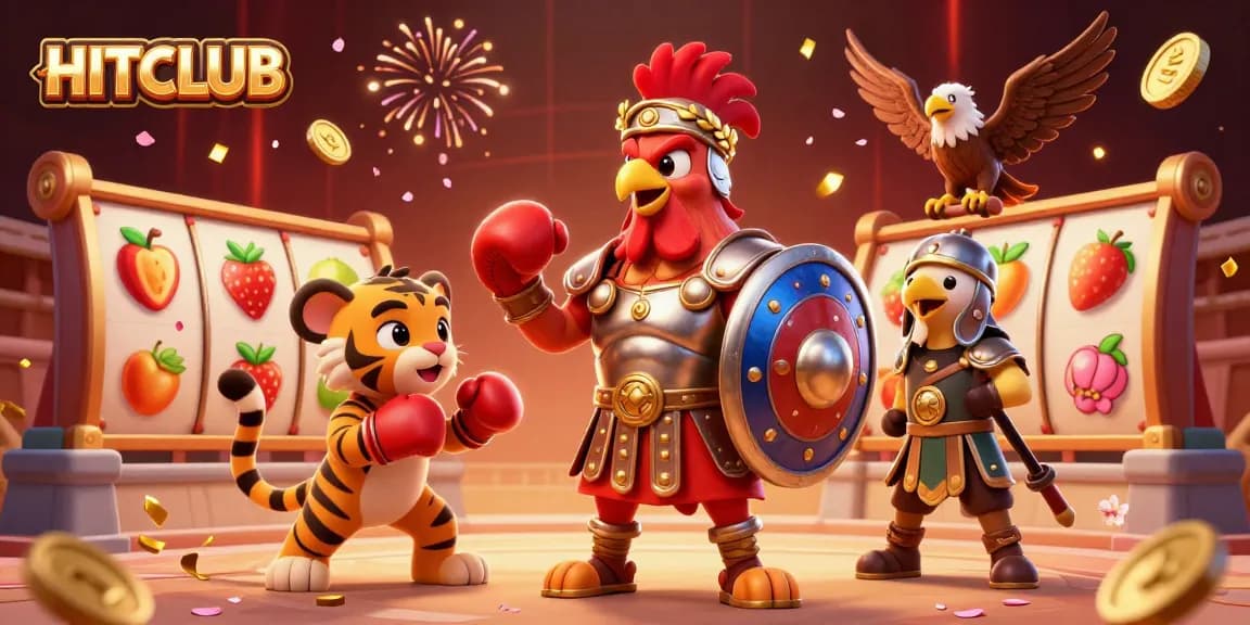 Experience HITCLUB with electrifying slot reels and an energetic scene of casino excitement.