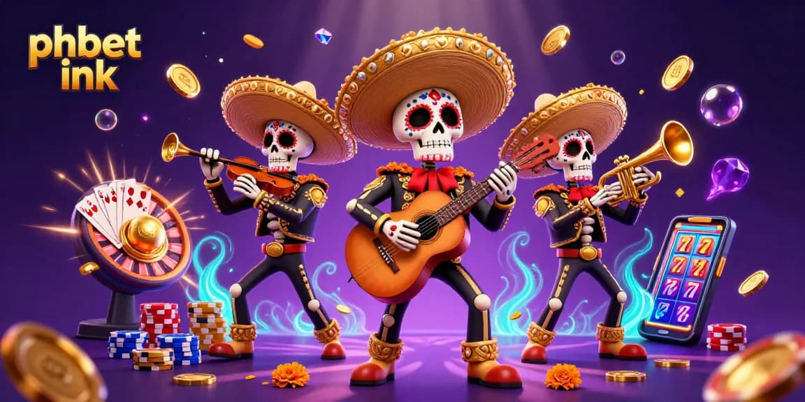 Experience thrilling gameplay with phbet ink in a vibrant 3D mariachi-themed casino scene full of excitement.