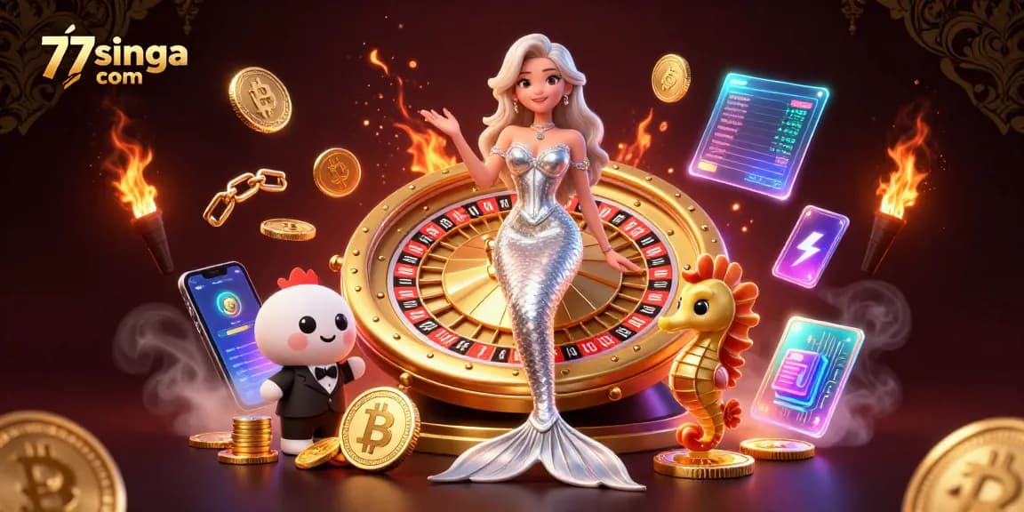 Rasakan permainan mendebarkan di 77singa com dengan suasana kasino digital yang hidup, menampilkan permainan dan hadiah yang menarik.