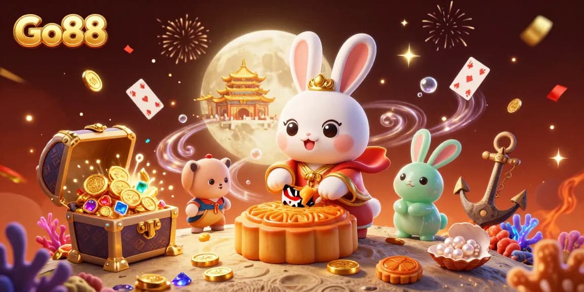 Join the excitement at Go88 with vibrant illustrations of players winning in an engaging online casino.