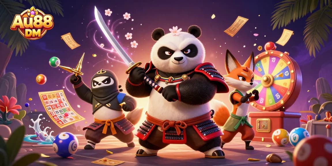 Engage in exciting games at Au88 DM, featuring dynamic characters and lottery elements.
