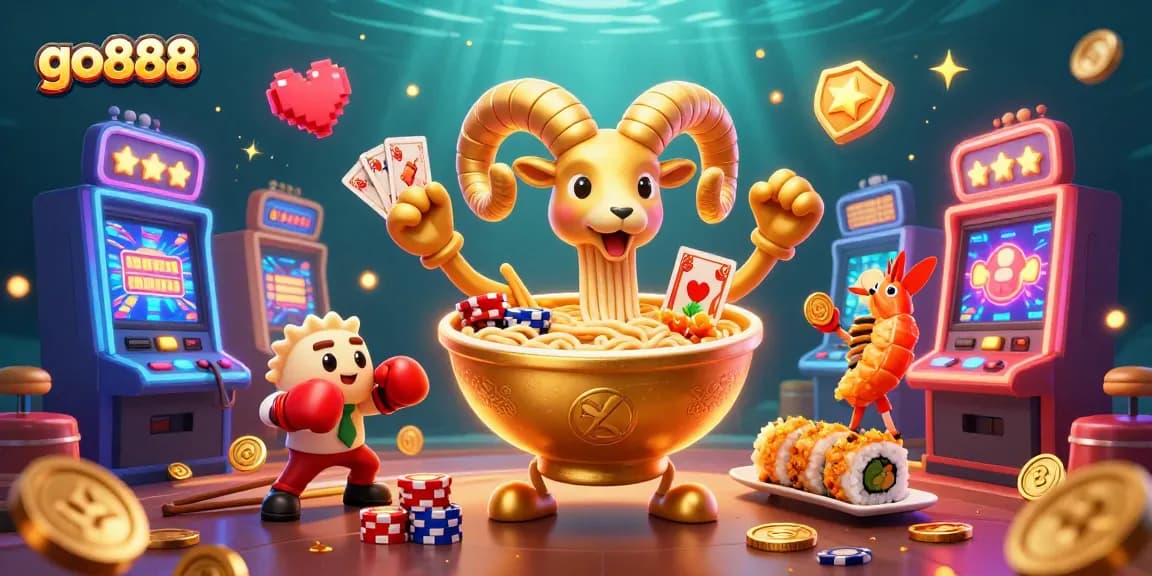 Engage with go888 through vibrant 3D casino gaming characters and elements.