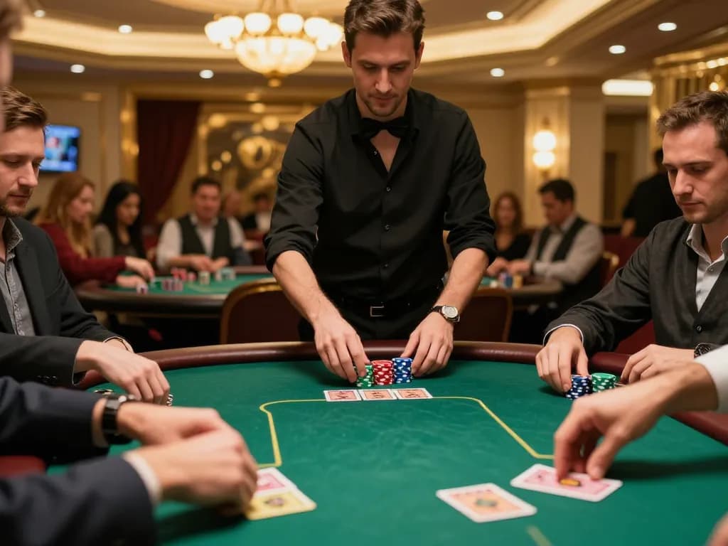 79king players enjoying an intense poker game with visible action and strategic atmosphere.
