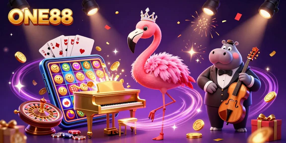 Experience thrilling entertainment at ONE88 with glamorous characters and exciting casino games.