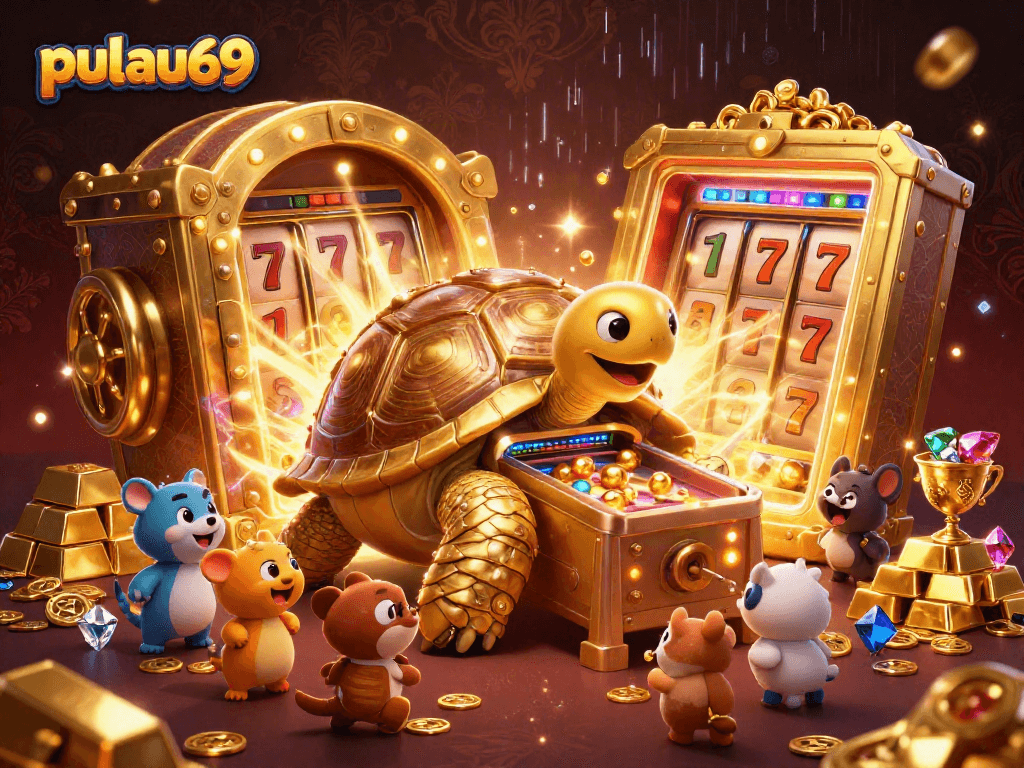 Experience thrilling wins with pulau69 as adorable characters embrace a magical casino world.