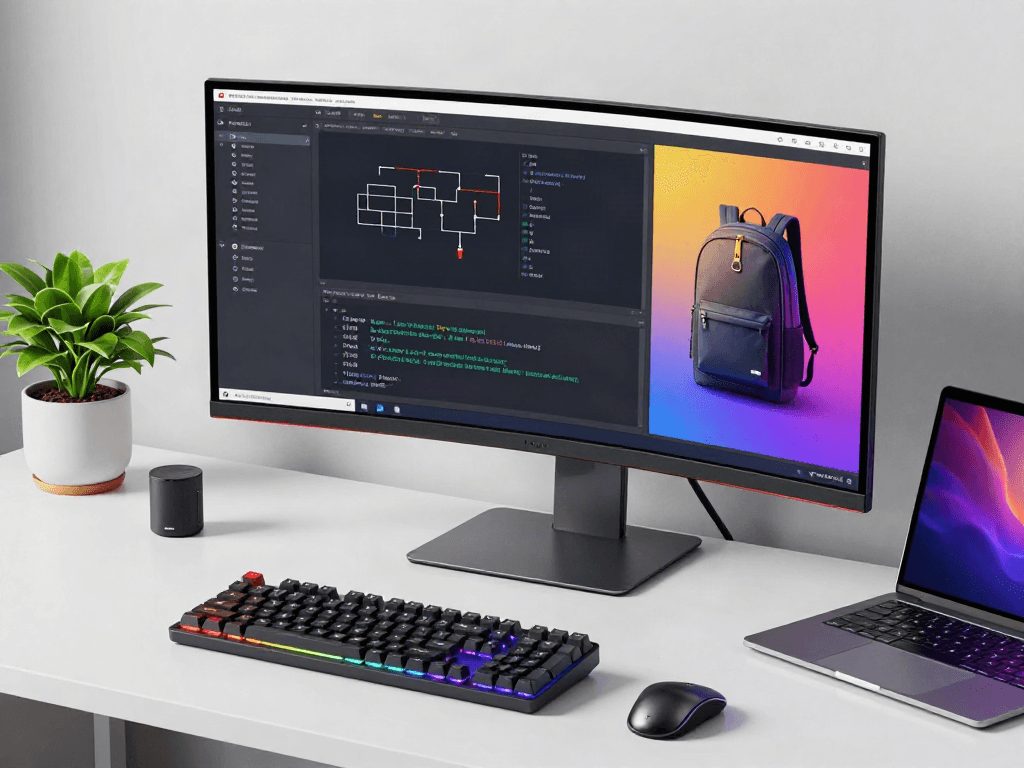 Rucksack bunt und innovative Technologien in der Softwareentwicklung