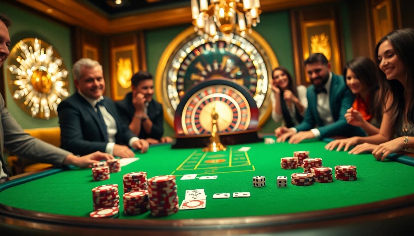Experience the thrill of betting and strategy with GO8 com at a luxurious casino table.