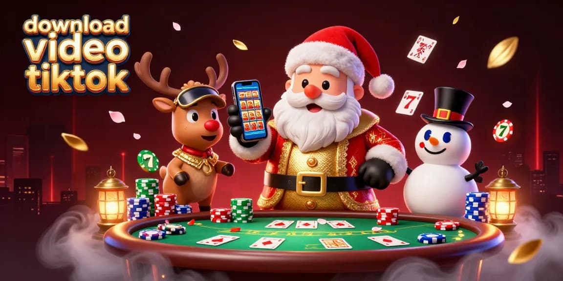Download video tiktok easily with a vibrant casino scene featuring themed characters and dynamic elements.
