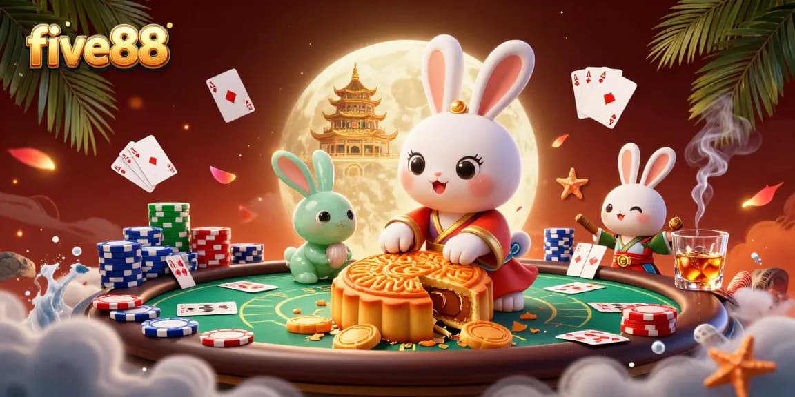 Engage with five88's exciting poker action as the moon rabbit reveals hidden treasures!