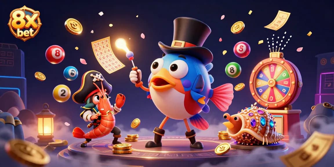 Experience exciting gameplay with the 8x bet cartoon scene featuring dynamic lottery elements and gambling excitement.