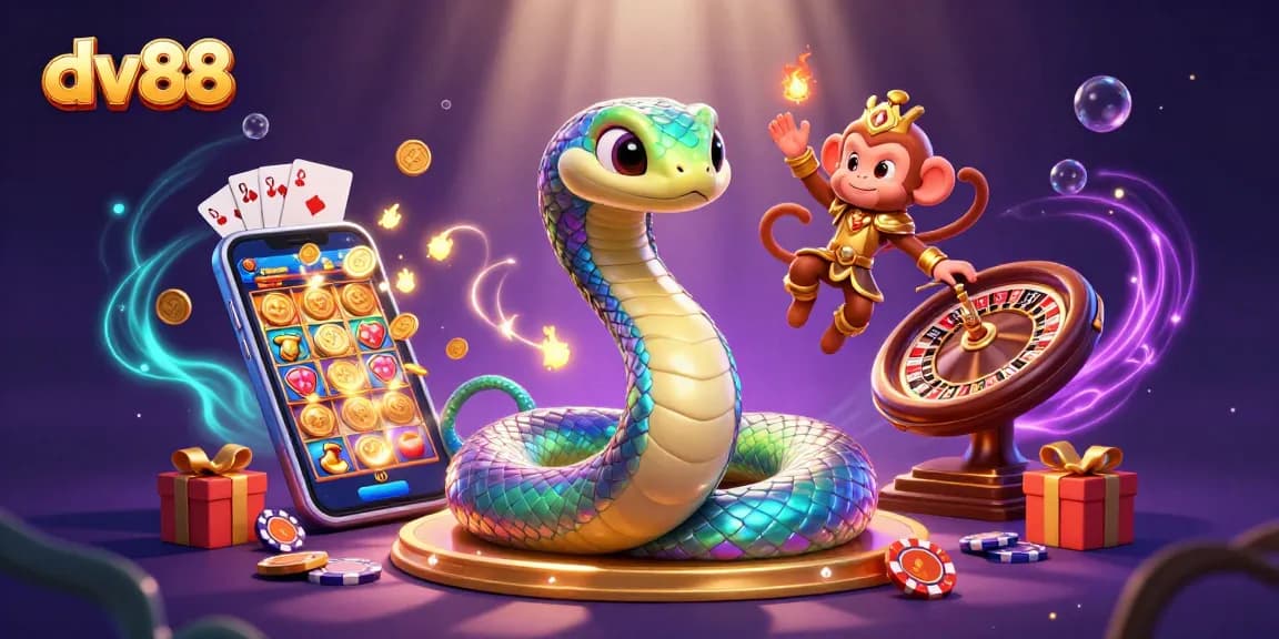Play thrilling games at dv88 with dynamic scenes of slots, poker, and casino action.
