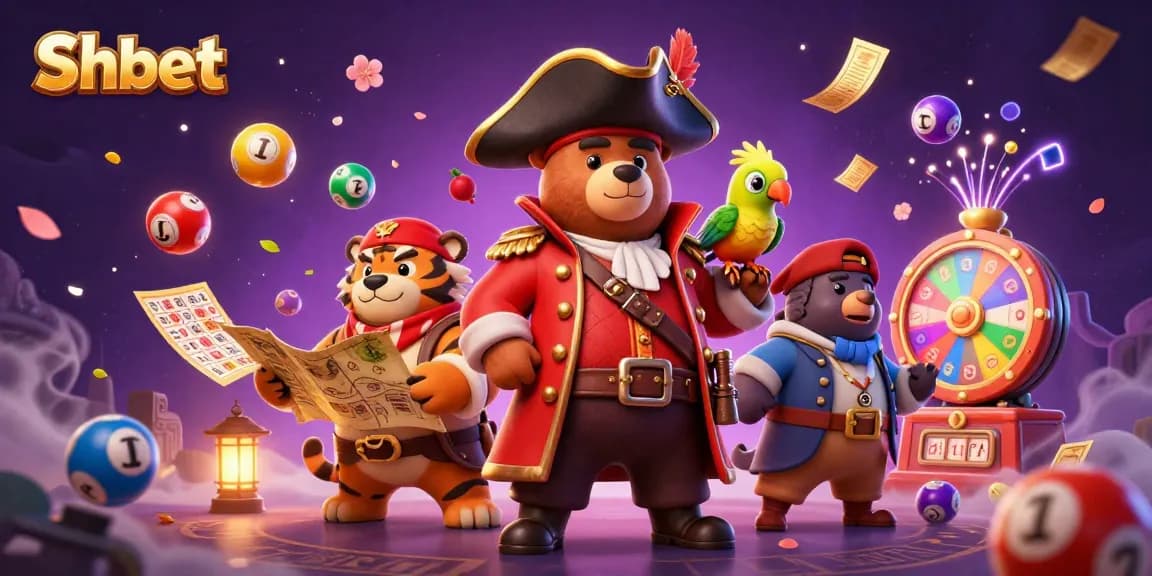 Experience thrilling Shbet adventures with our vibrant pirate-themed casino illustration.