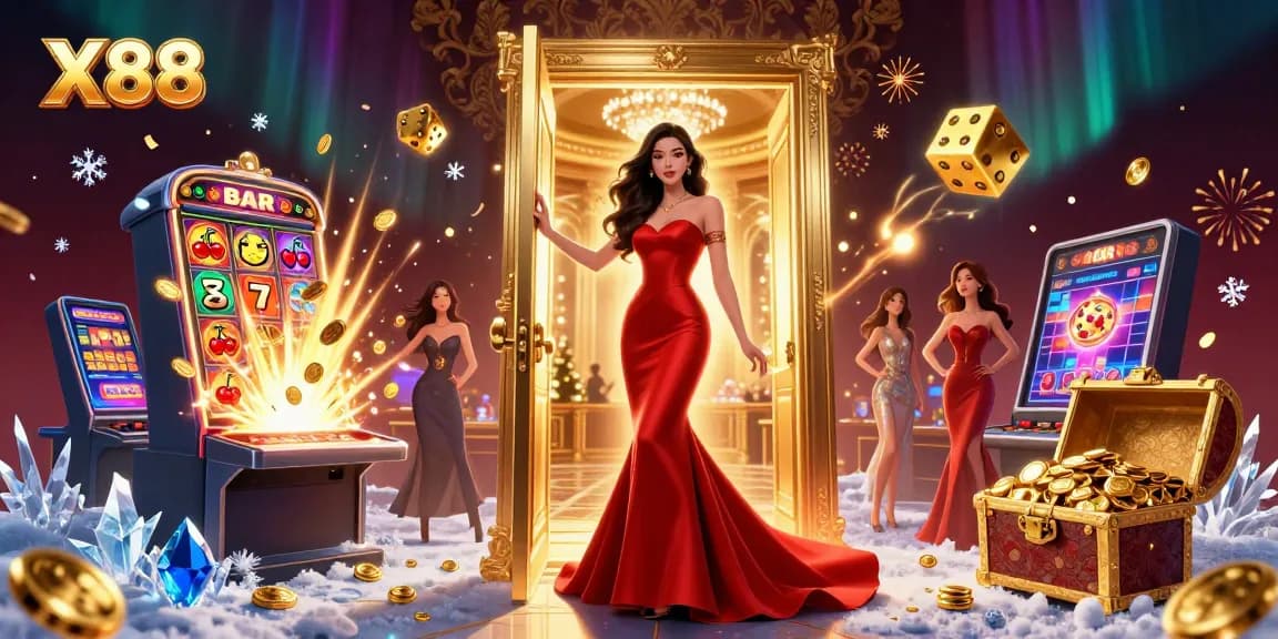 X88 engages players with a stunning casino experience, showcasing winning jackpots and vibrant gameplay.