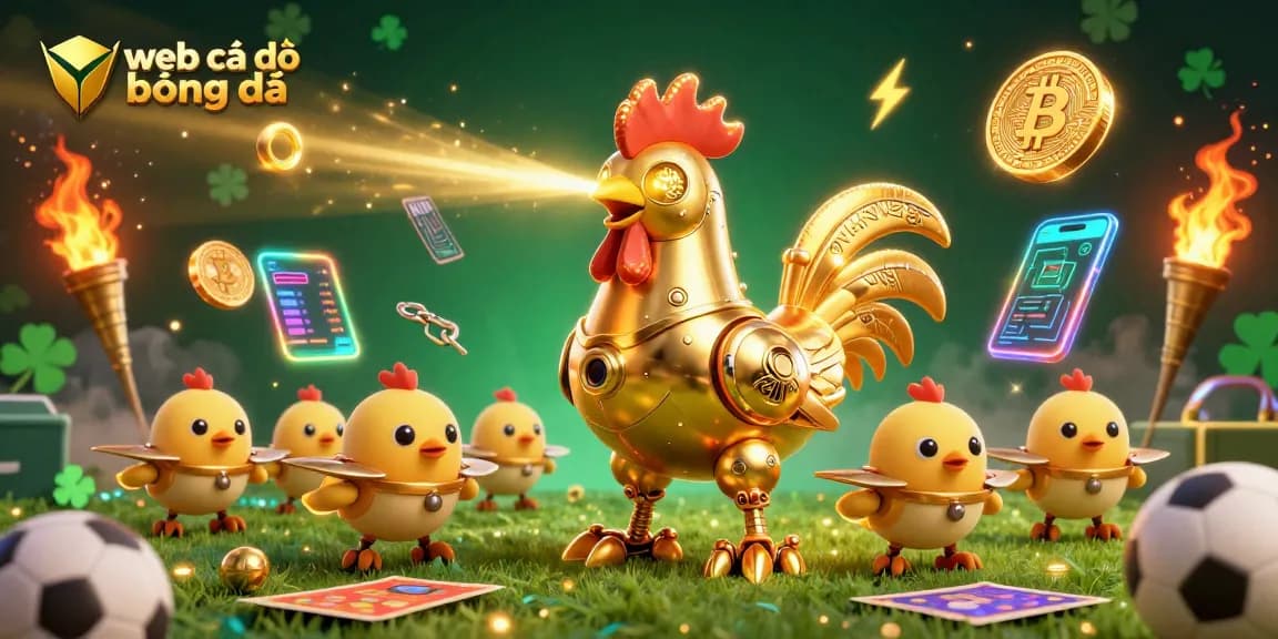 Experience thrilling web cá độ bóng đá with a vibrant illustration showcasing high-energy sports betting elements.