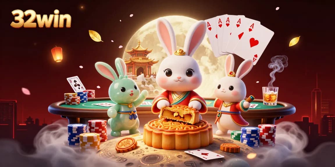 Experience the thrill of 32win in a dynamic poker scene with iconic characters and casino elements.