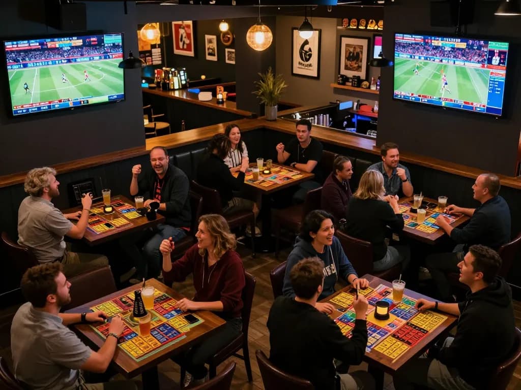 Engaged patrons placing bets at vipwin.com in an exciting sports betting environment.