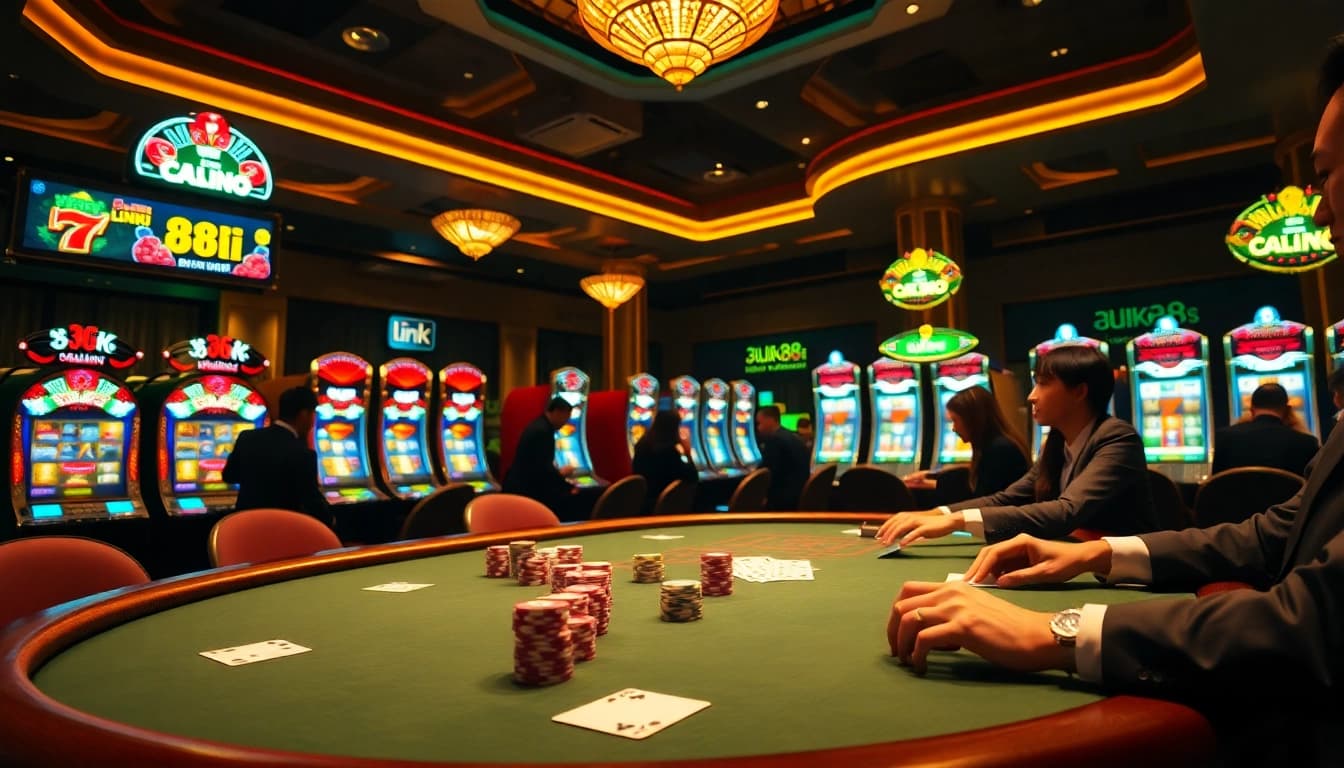 Experience the thrill at 88i featuring exciting poker action and vibrant slot machines.