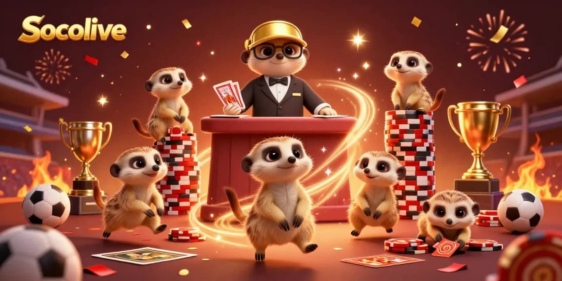Socolive engages viewers with exciting sports betting visuals, showcasing betting slips and trophies.