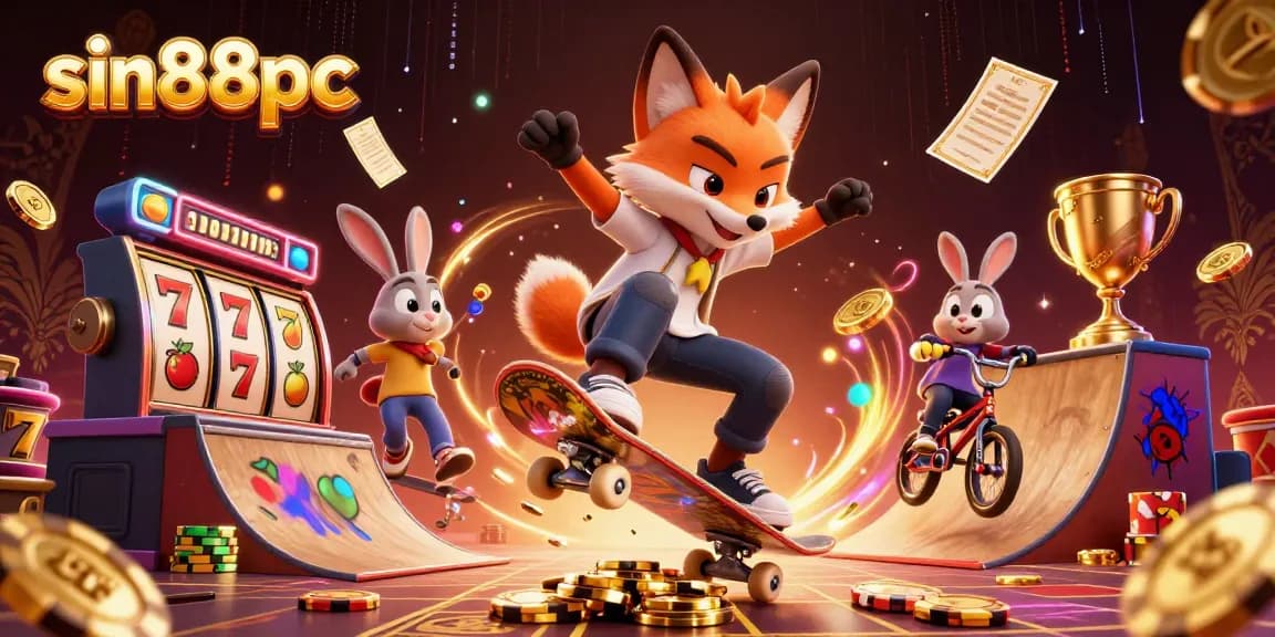 Experience thrilling jackpots at sin88pc with an energetic 3D illustration of gaming excitement