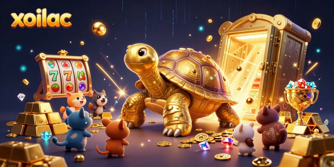 Experience excitement with xoilac's golden tortoise pinball machine and vibrant casino themes.