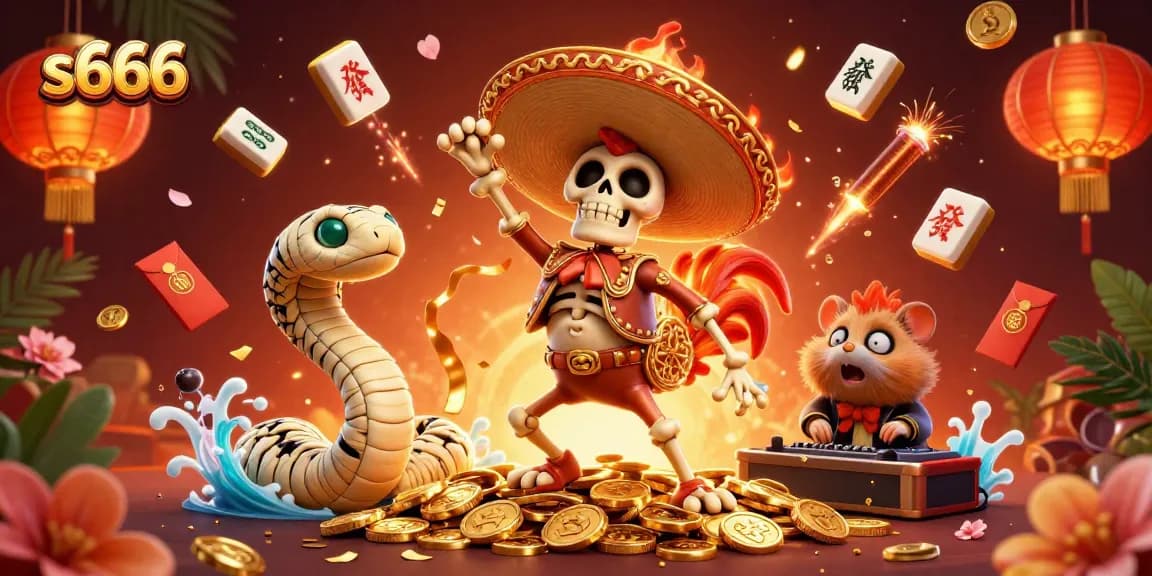 S666 invites players to experience the vibrant world of casino gaming with lively characters and dazzling symbols.