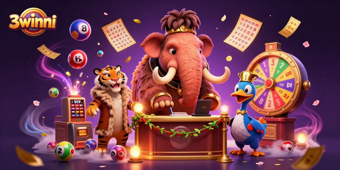 Experience thrilling 3winni casino adventures with a vibrant and dynamic scene featuring unique characters.