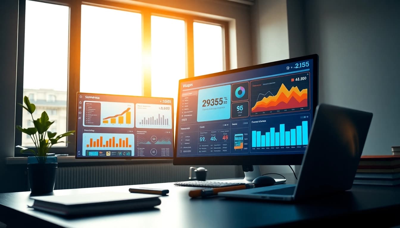 Effiziente Nutzung von Shopware Shops mit ansprechenden Dashboard-Daten.
