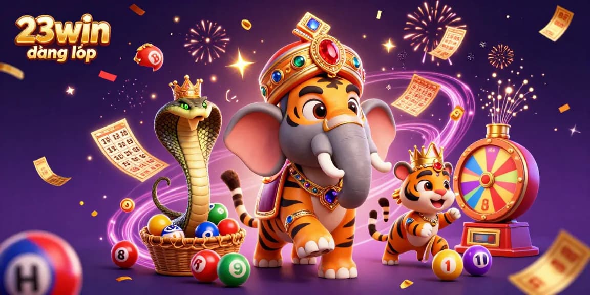 Engage with 23win đăng nhập at this vibrant 3D casino scene filled with exciting game elements