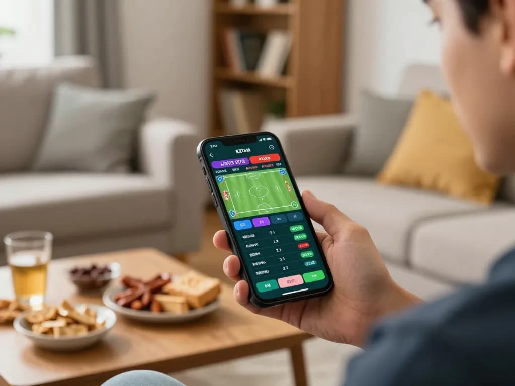 Engaging in sports betting on fabet mobile app with live odds displayed.