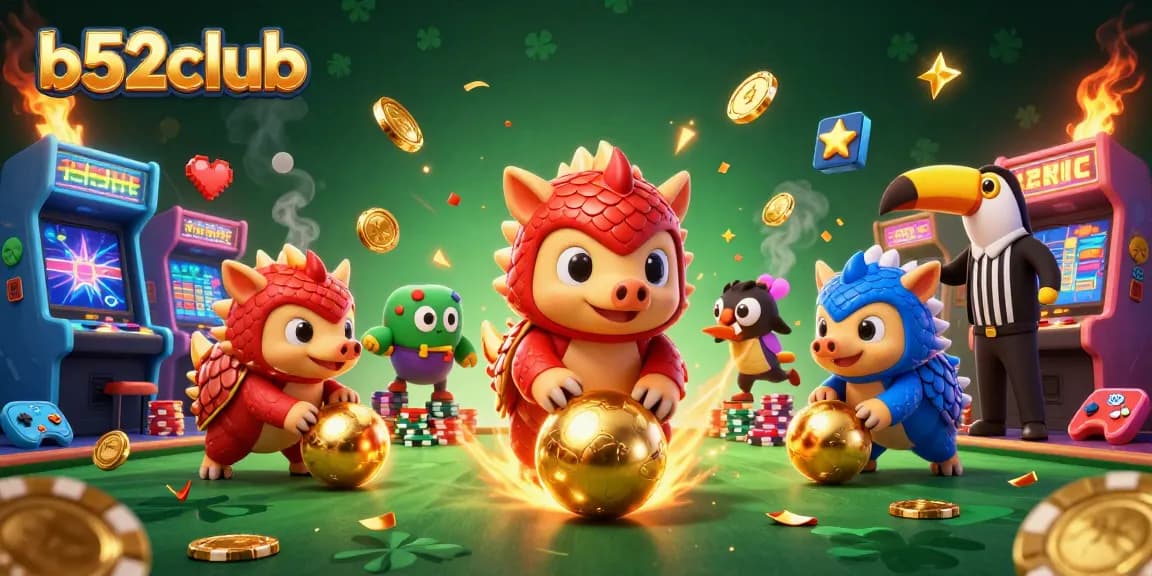 Engage in thrilling moments with b52club as rival pangolins compete in a vibrant casino showdown!