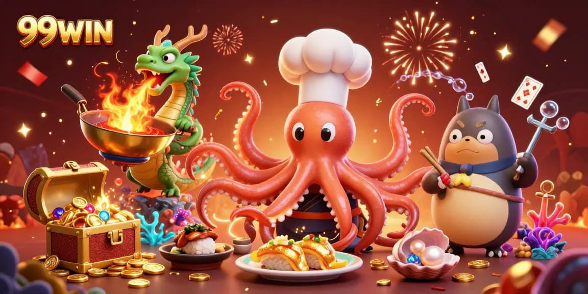 Experience the excitement with 99WIN's unique casino games featuring vibrant characters and thrilling elements.