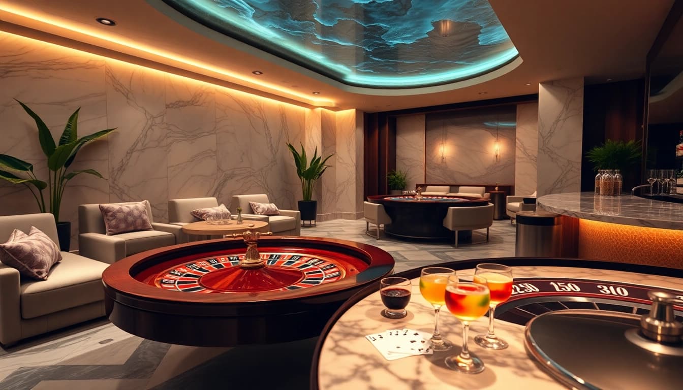 Spa Ads featuring an exquisite fusion of relaxation and luxury gaming elements in a sophisticated setting.