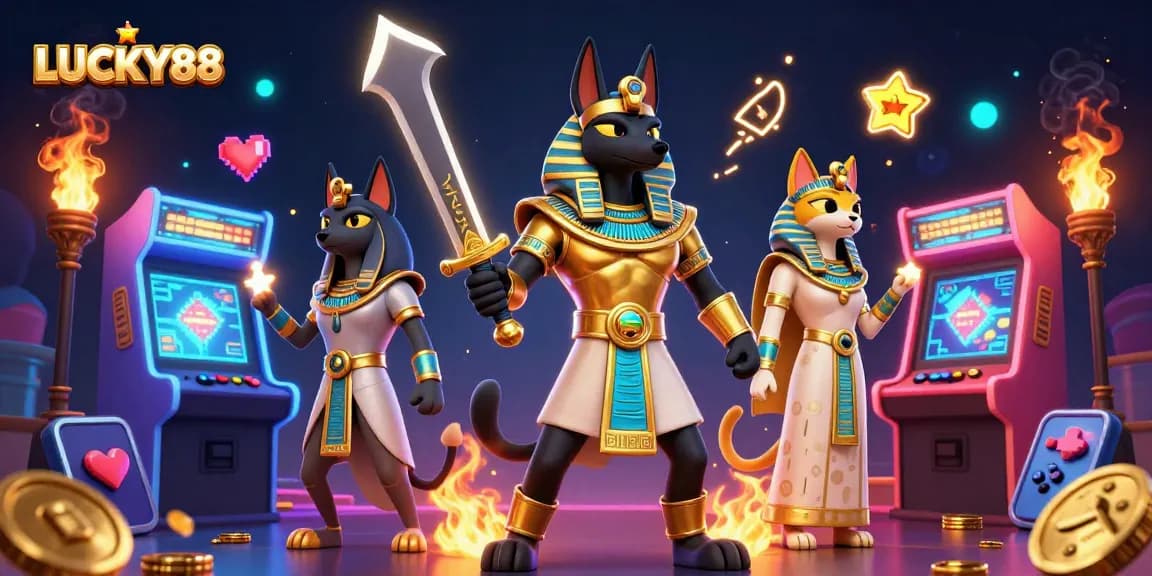 Engage in thrilling casino experiences with LUCKY88 featuring dynamic characters and vibrant gaming elements.
