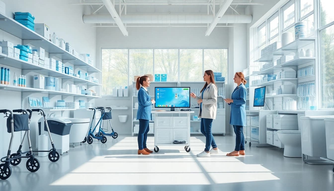 Sanitätshaus Online Shop mit medizinischen Produkten und hilfsbereitem Personal.