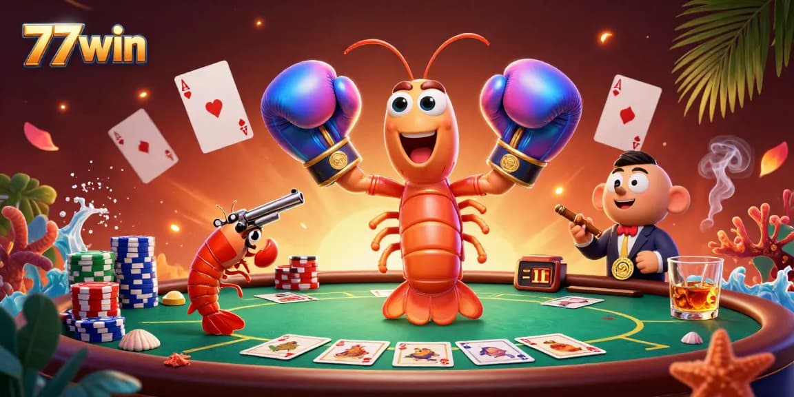 Experience thrilling gaming action with 77win in a vibrant casino scene featuring dynamic poker gameplay.