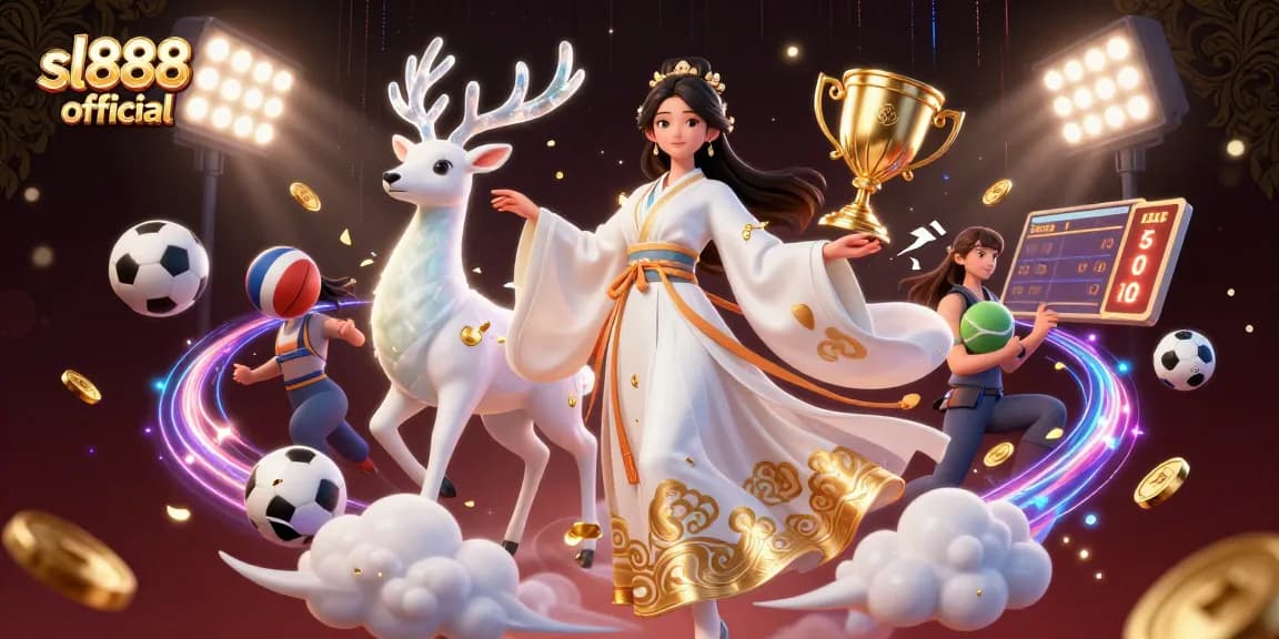 Experience gaming excitement with sl888 official in this immersive casino scene